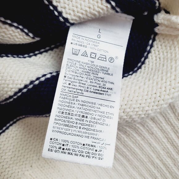 Gap Women's Striped V-Neck Sweater Size Large Casual & Stylish GUC - Picture 12 of 14